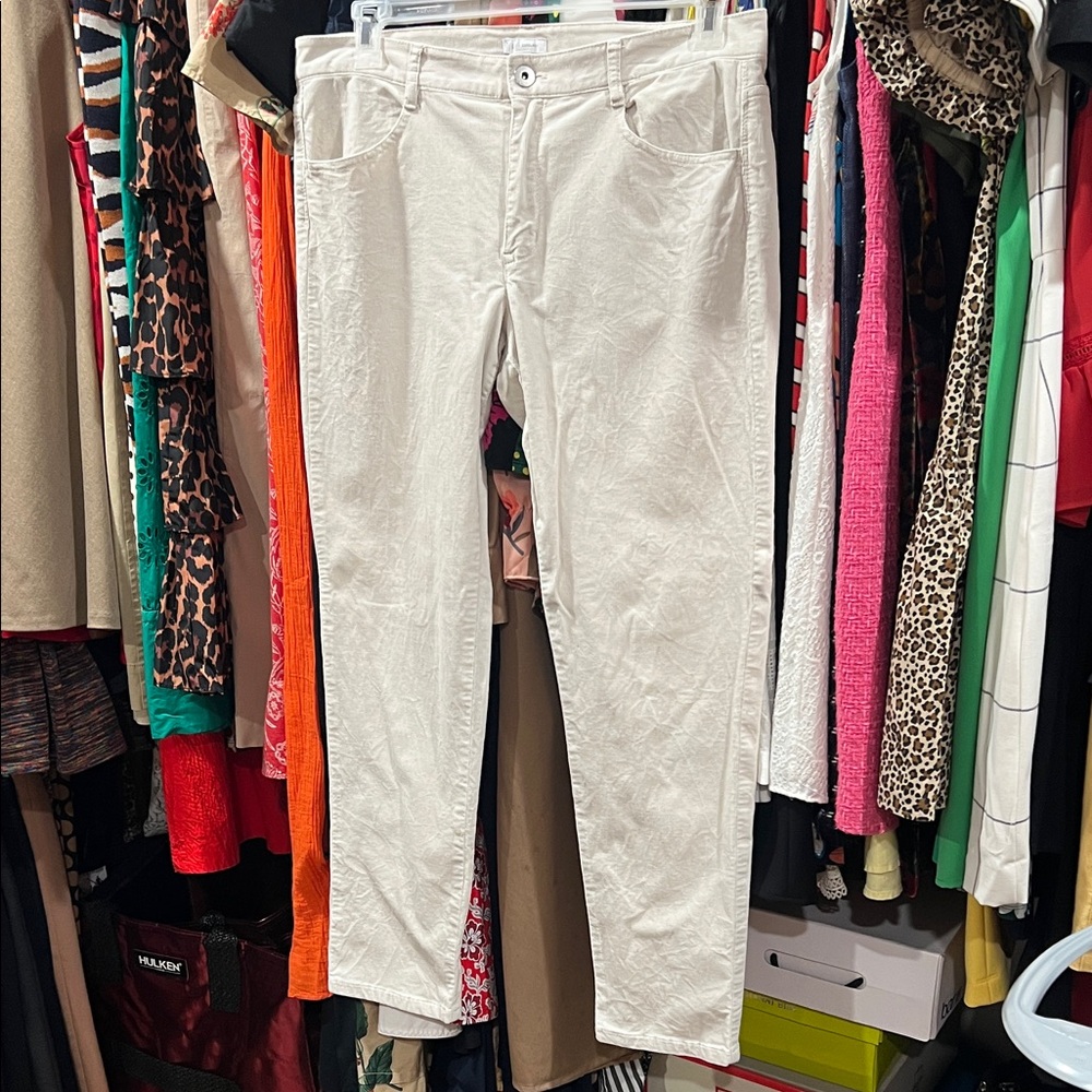 J Jill Women's Cream Corduroy Pants